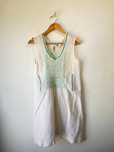 Local Brand White w Green Embroidery Dress