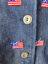 Vintage Style-Rite Denim Jacket with American Flags