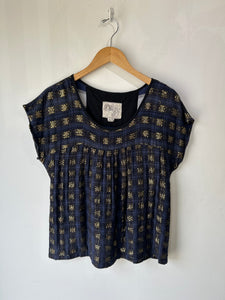 Ace & Jig Navy and Gold Top