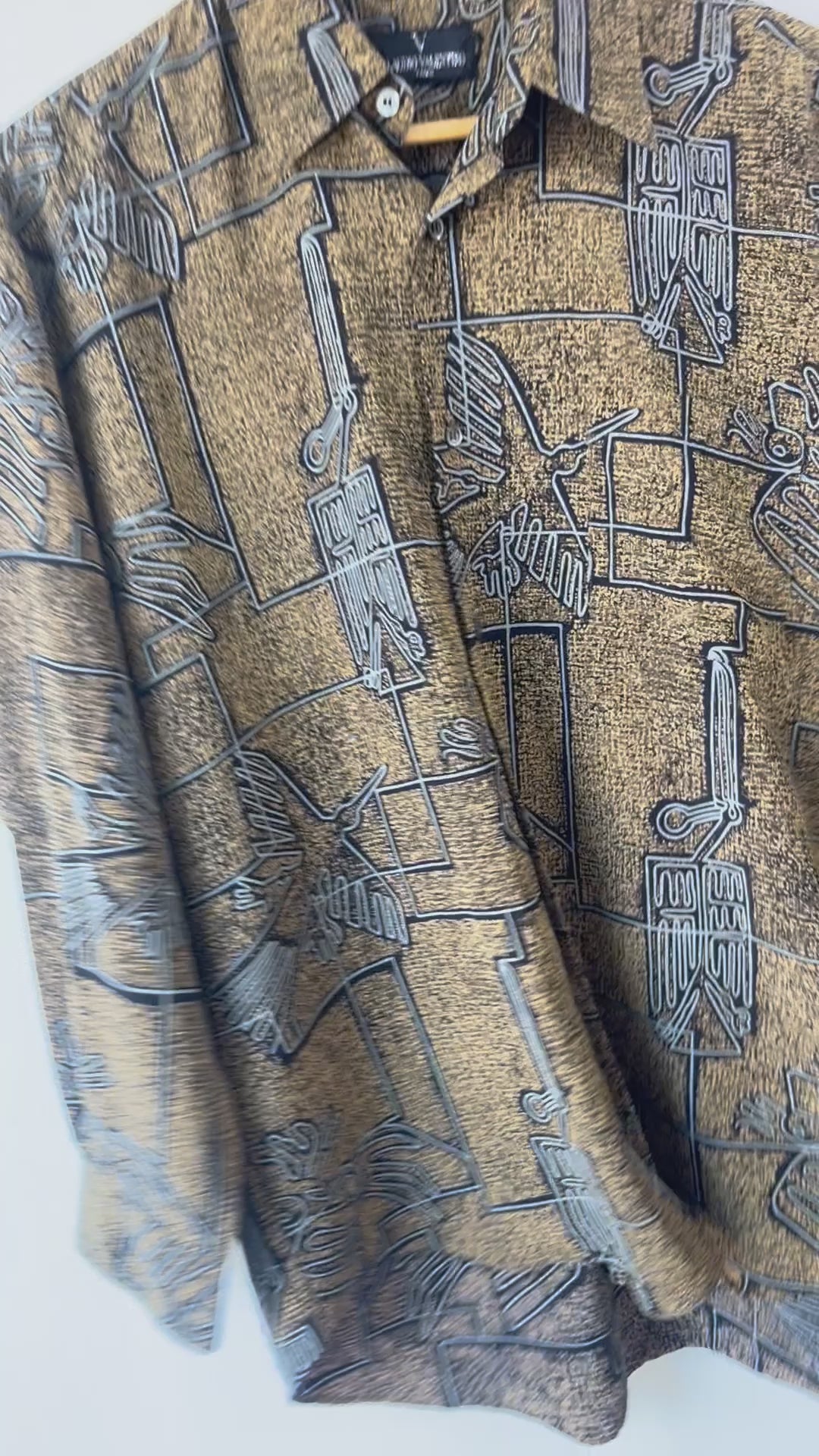 Claudio Valentino Abstract Print Men's Shirt