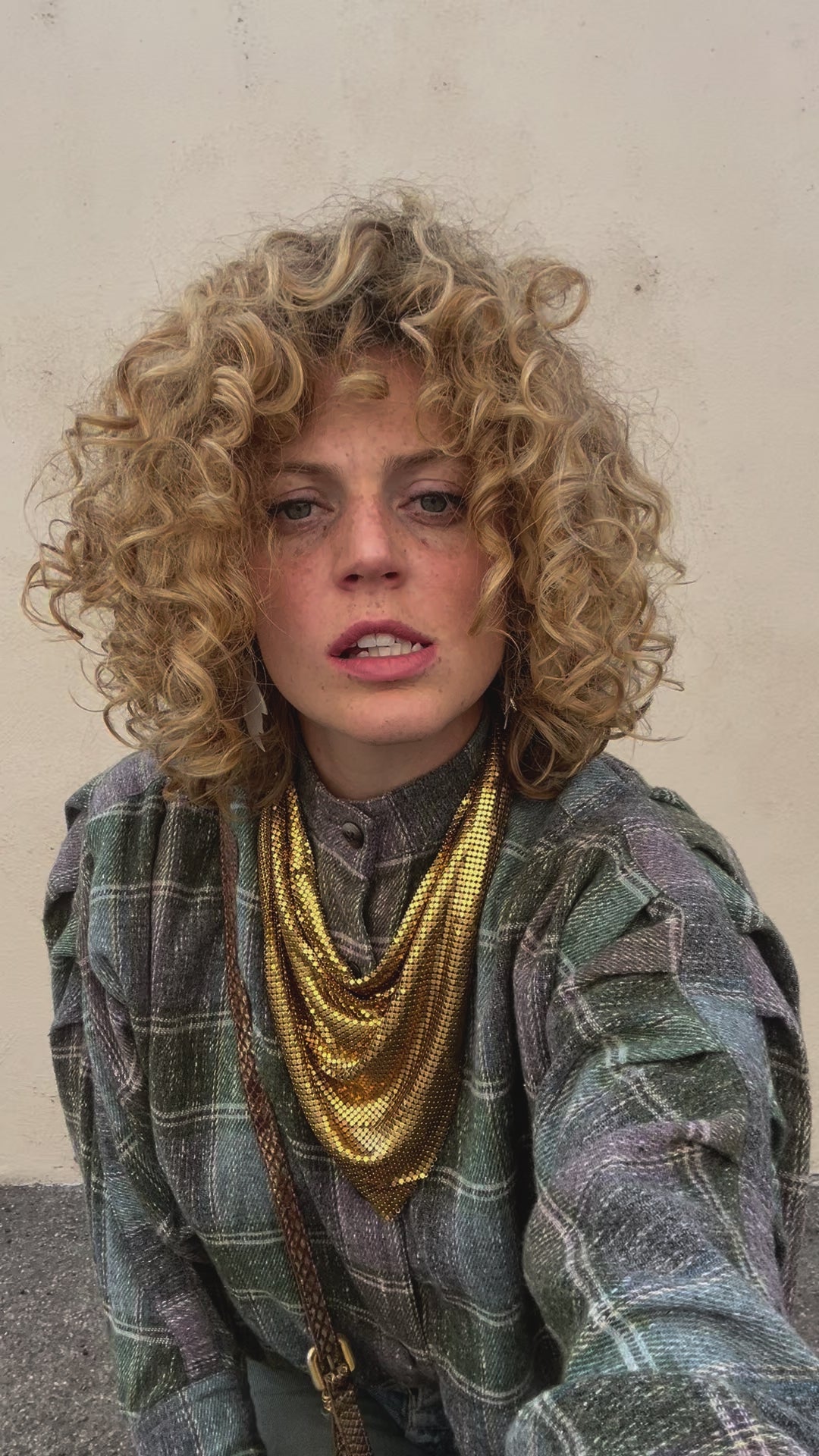 Vintage Issey Miyake Grey Plaid Shirt