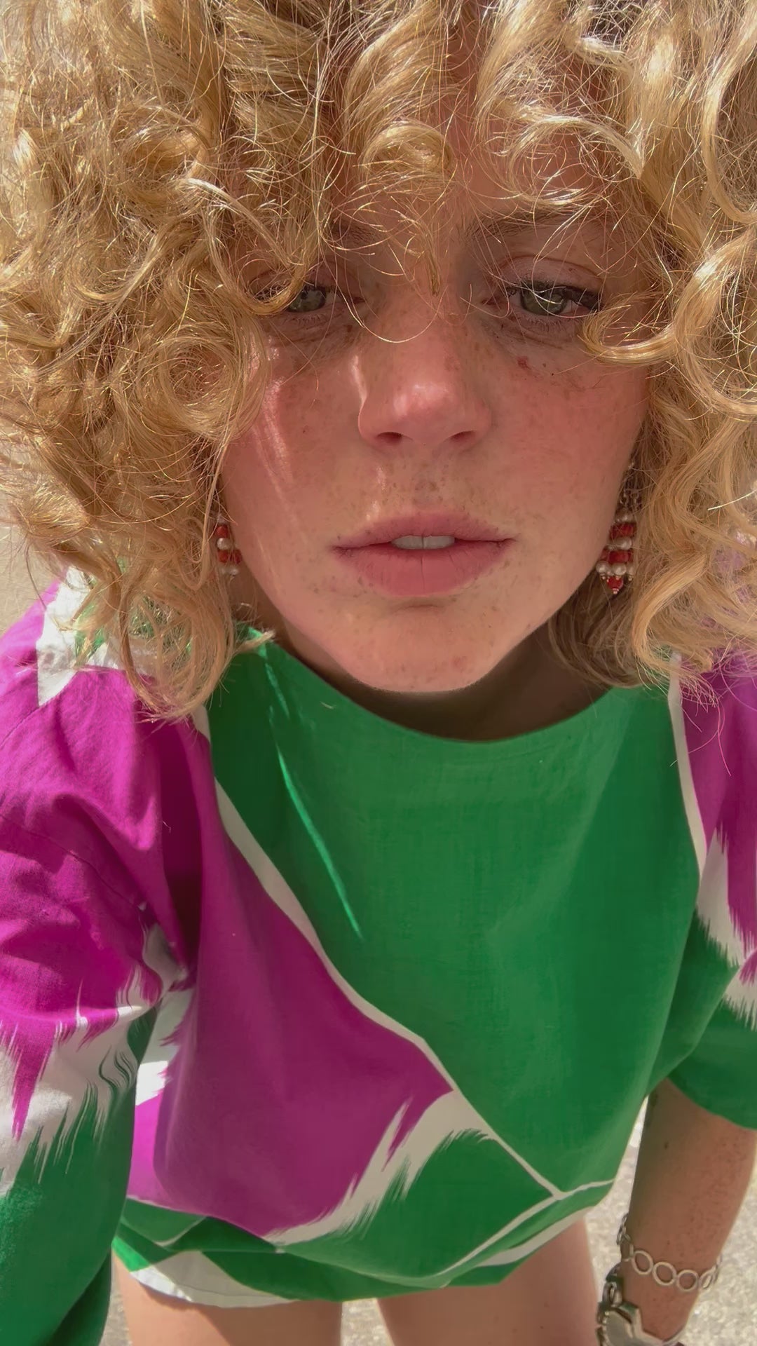 Vintage 1970s Issey Miyake Green Top