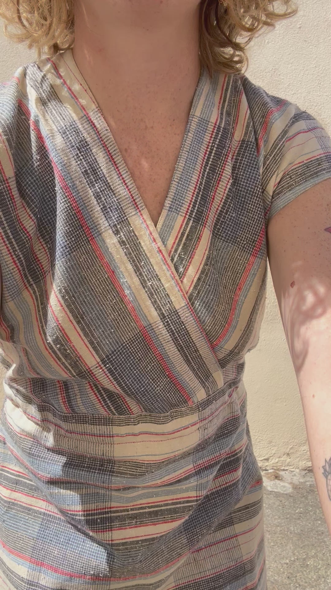 Vintage 70s Rare Issey Miyake Striped Dress