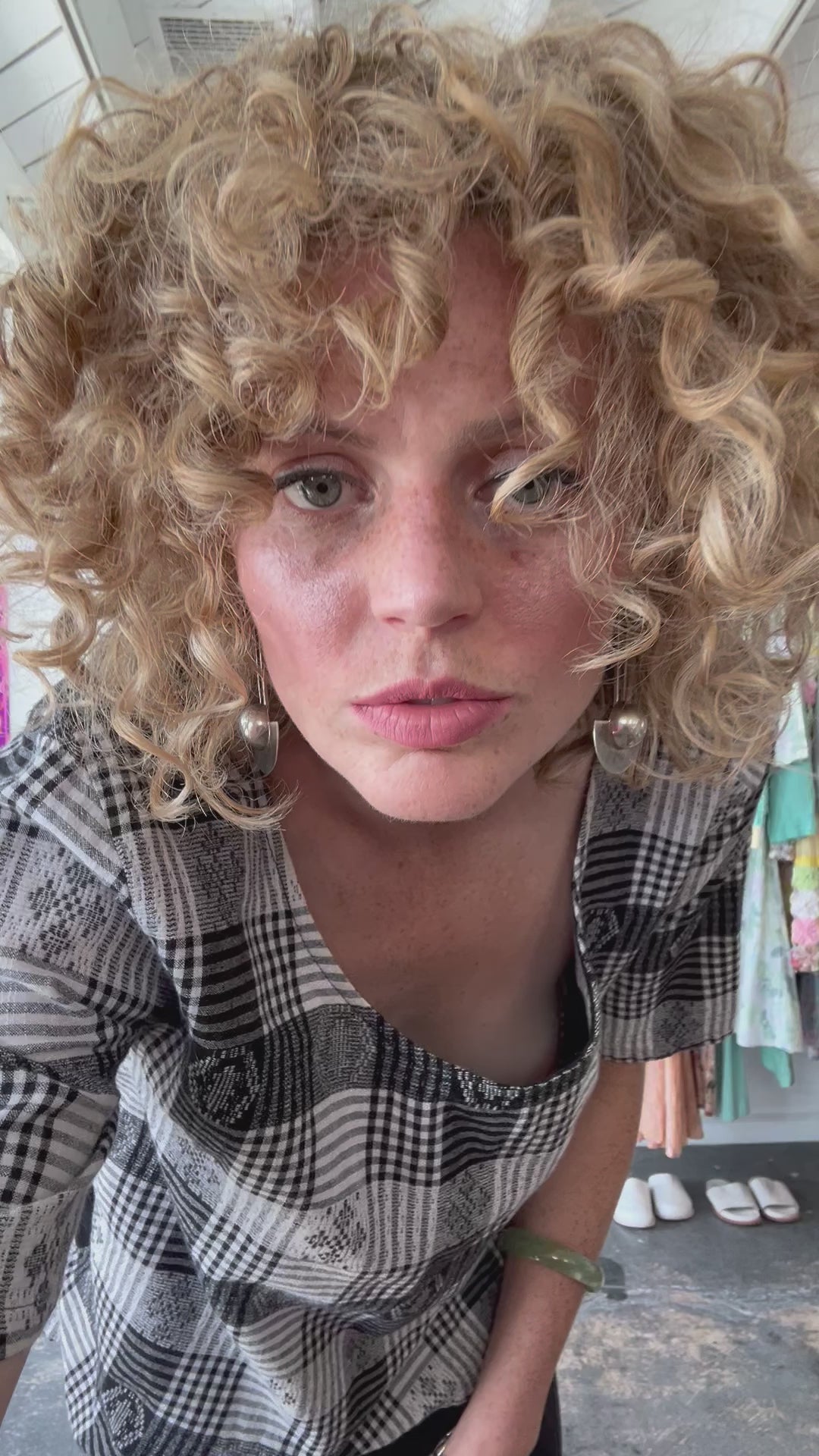 Ace & Jig Black and White Checkered Top