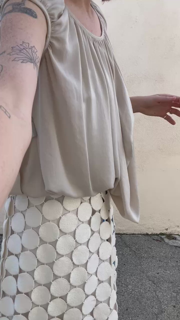 Marni Blue White Circle Skirt SS16