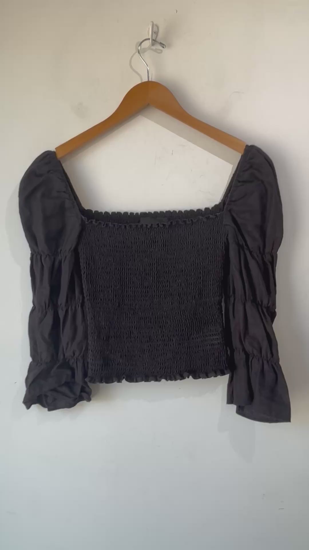 Reformation Black Crop Top