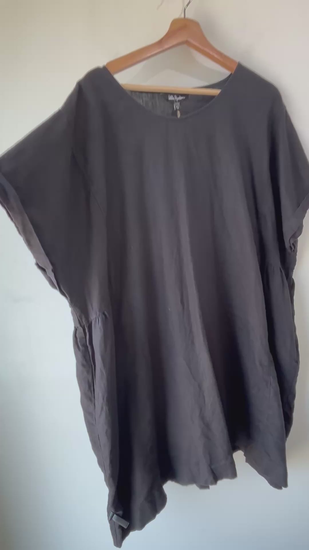 Ulla Popken Black Linen Dress