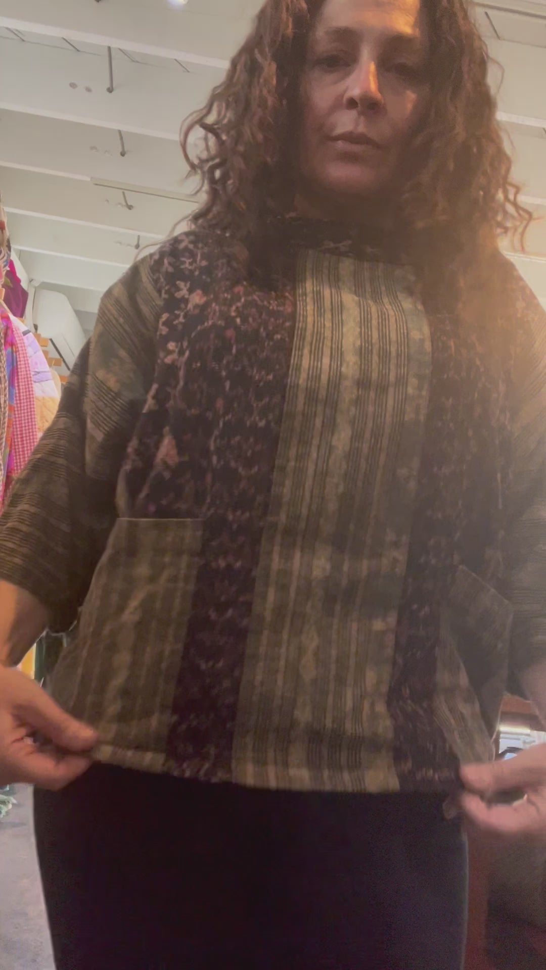 Kusnadi Brown Ikaat Top