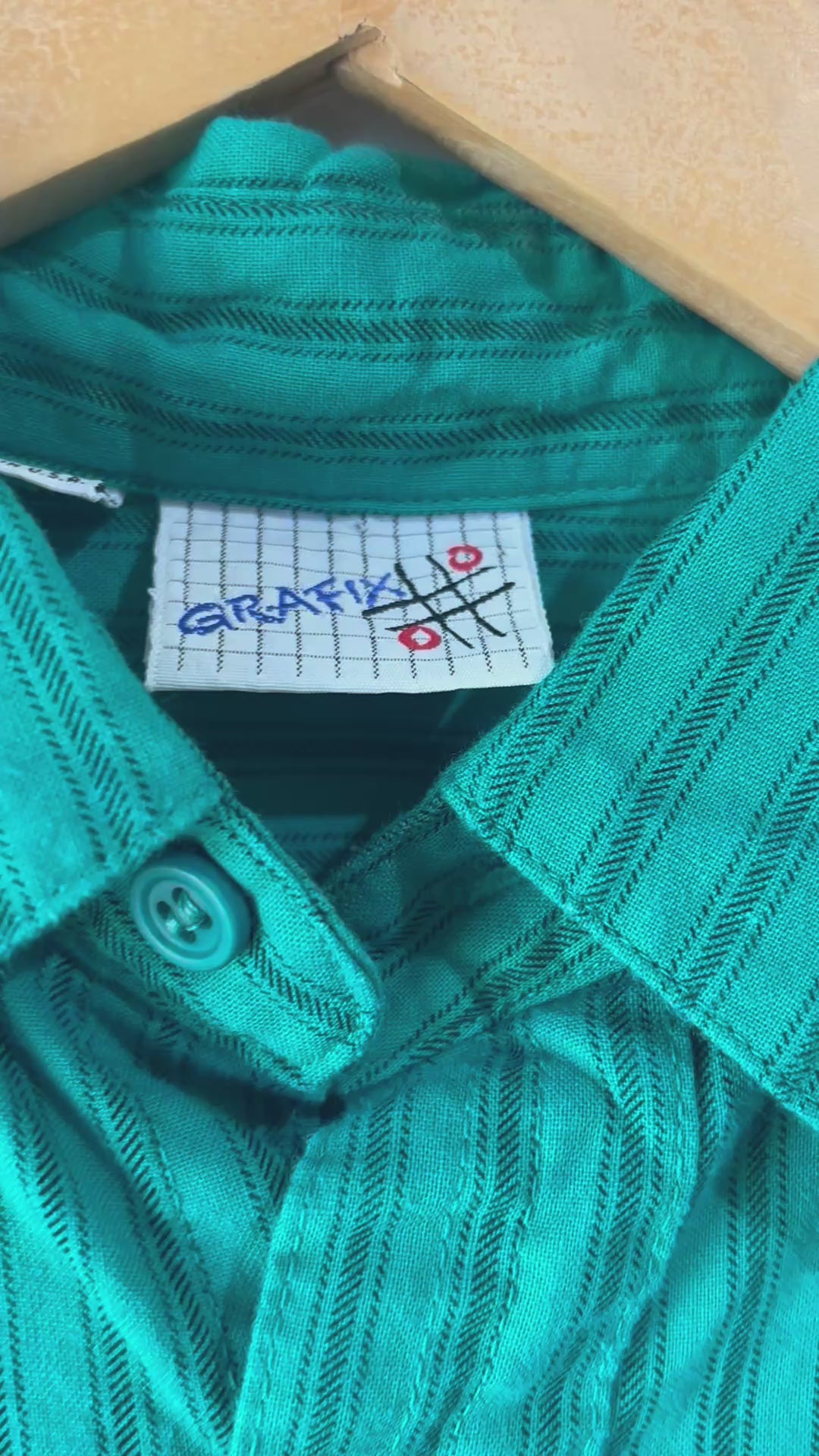 Grafix Green Striped Shirt XL