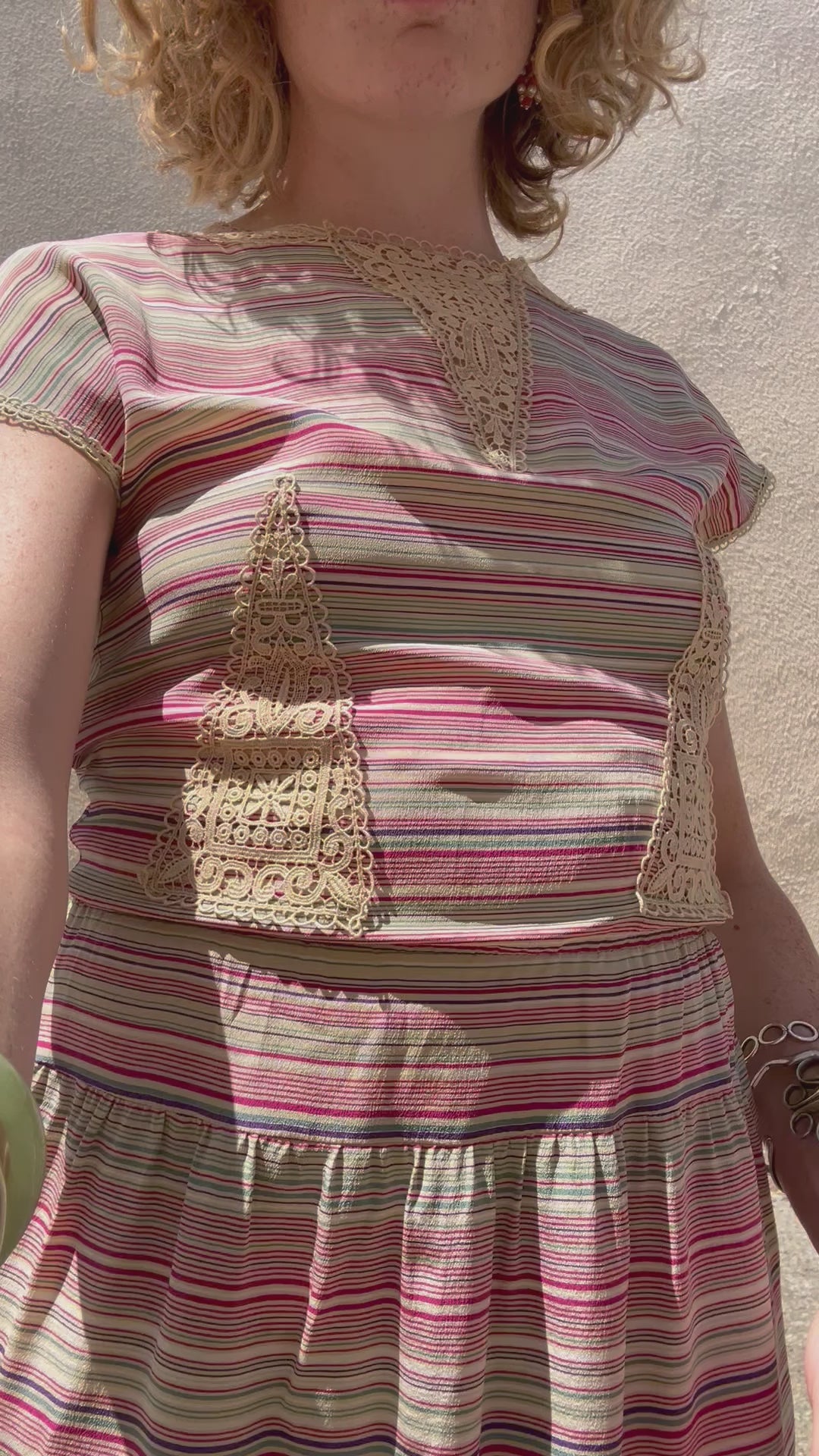 Vintage Chloe Striped Silk Dress