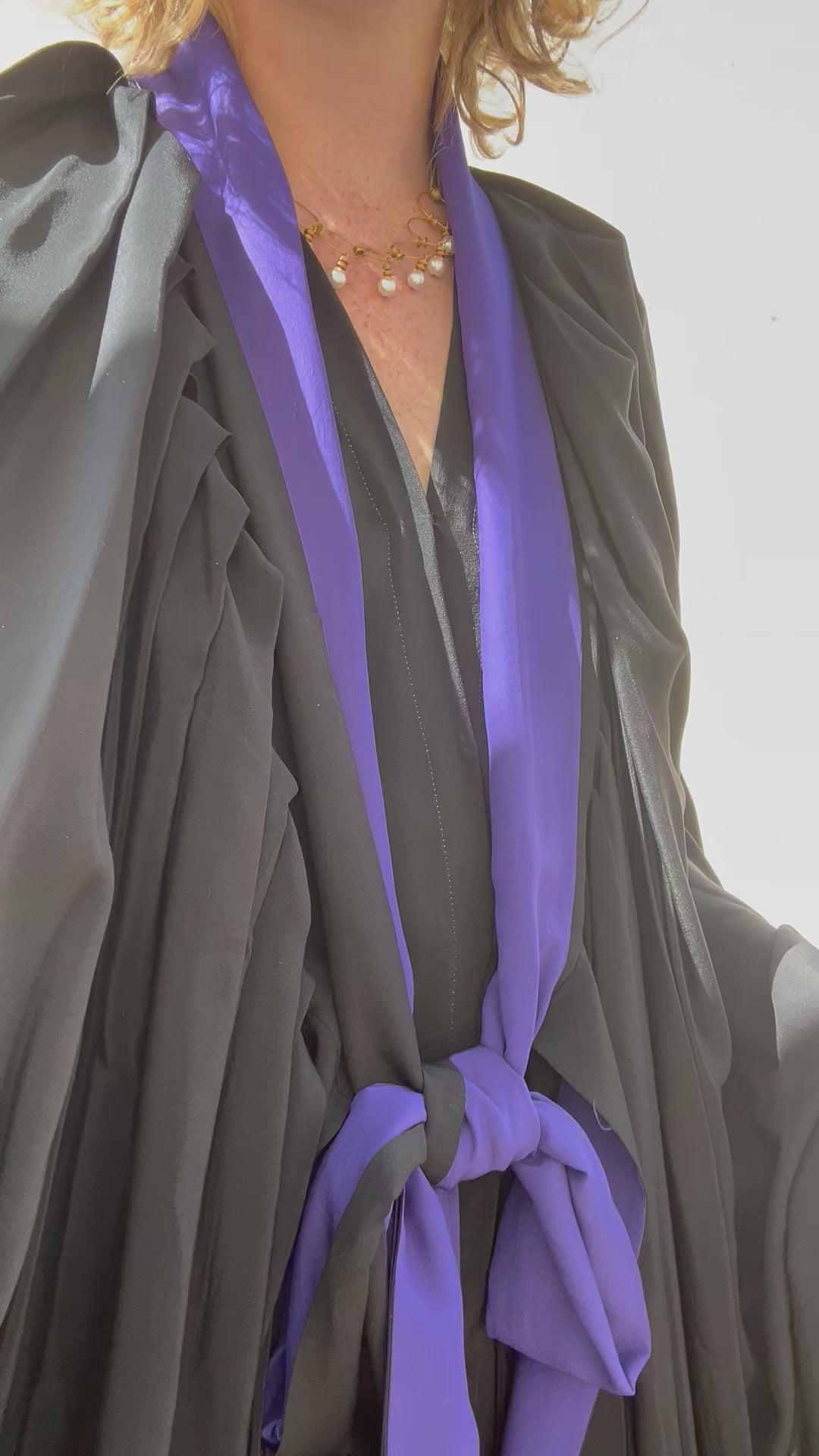 Vintage 1979 Rare Issey Miyake Paris Silk Cape & Top Set