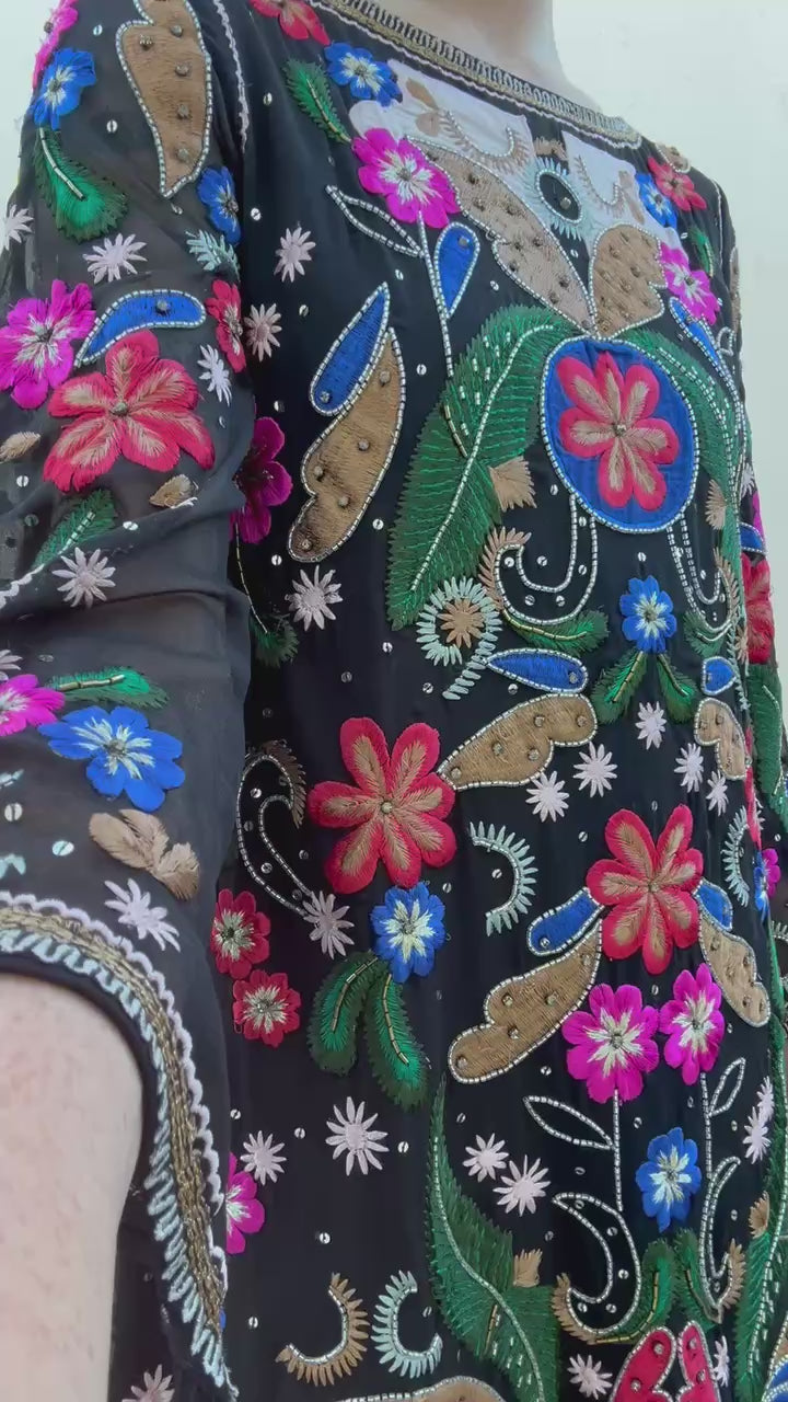 NWT Alice + Olivia Embroidered/Beaded Mini Gown