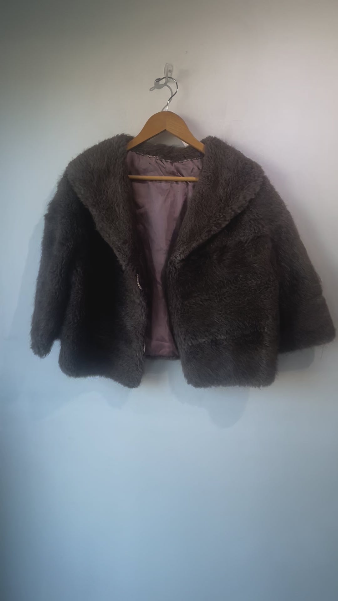 Vintage Fur Brown Short Jacket