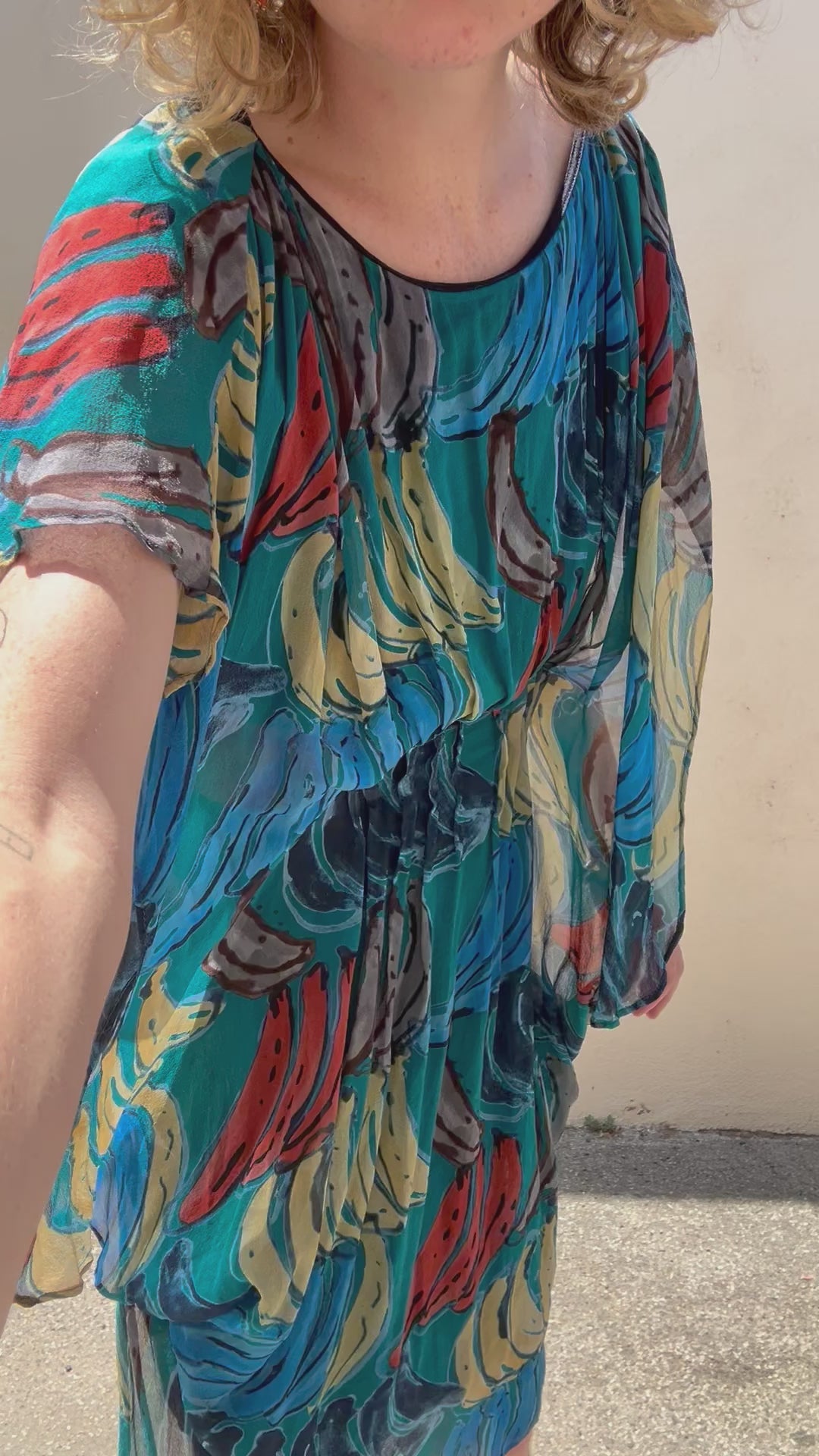 Tsumori Chisato Silk Bananas Dress