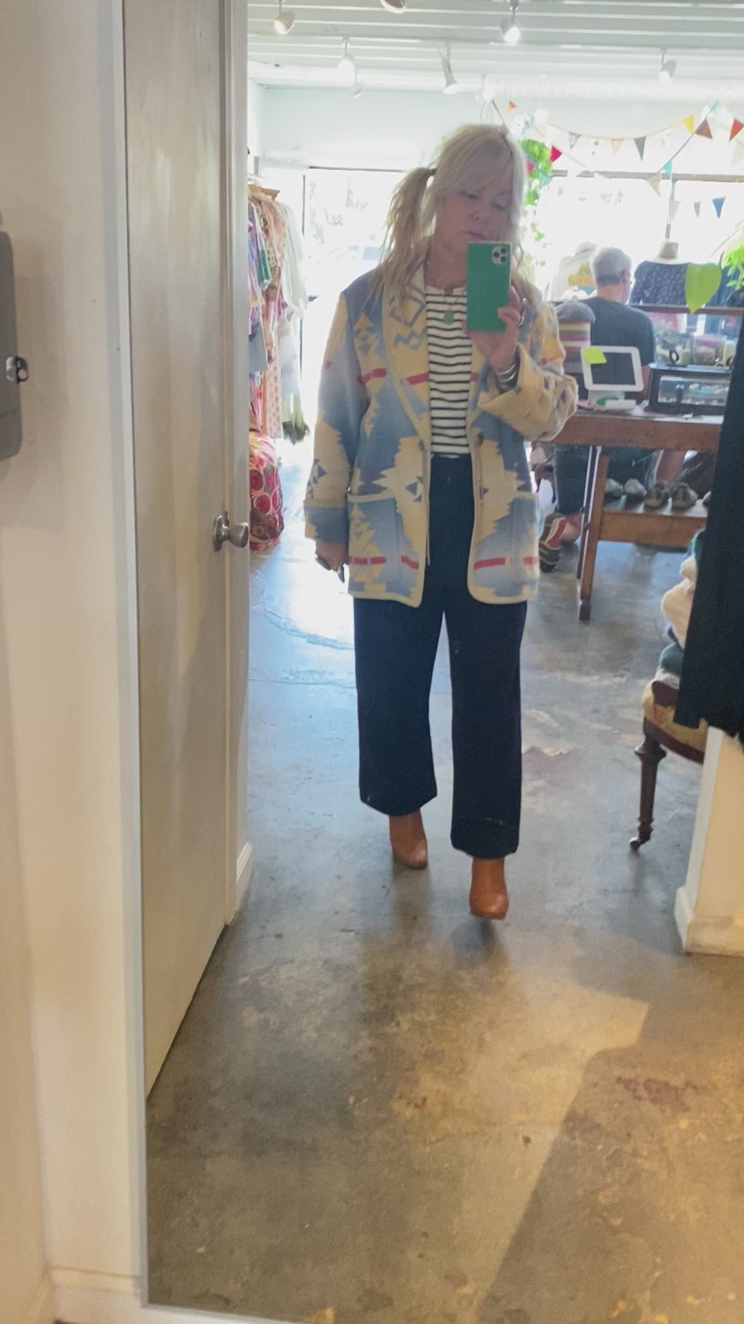 Comme des Garcons Navy Wool Pants