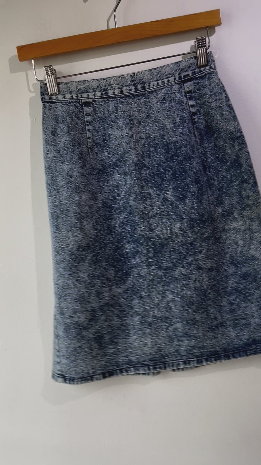 Konnie O Acid Wash Pinprick Jean Skirt