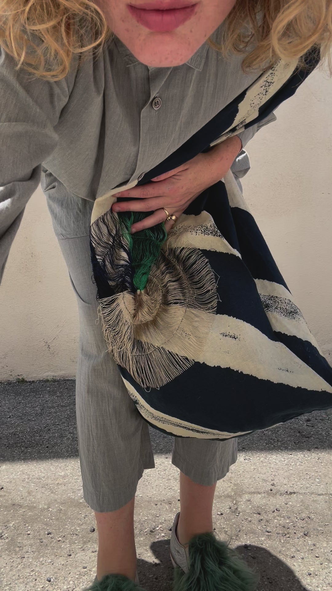 Maison Margiela Teal-Green Fur Shoes