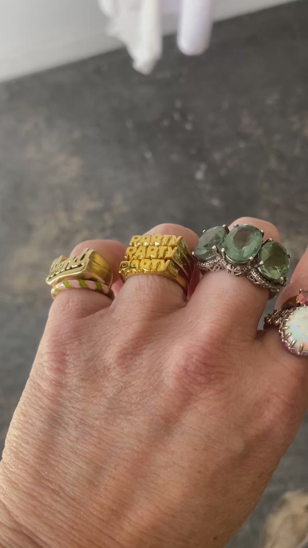 Party Ring in Sterling Silver or Brass