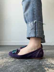 Jack Rogers Purple Suede Flats