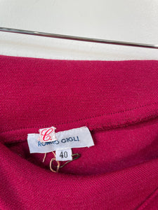 Vintage Romeo Gigli Asymmetrical Rouge Wool Bodycon Dress