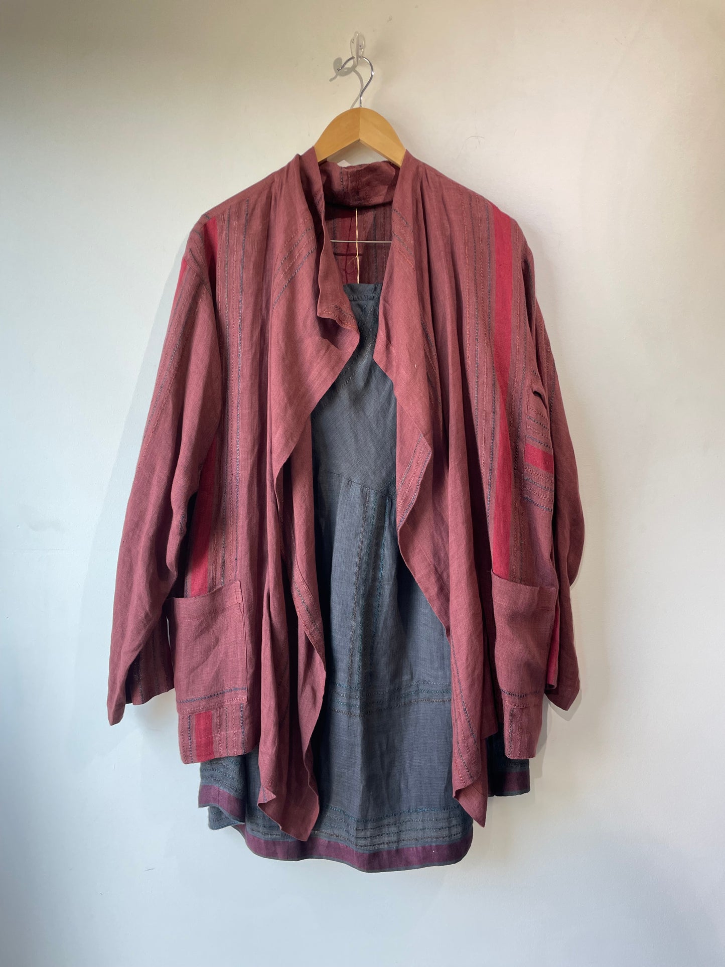 Vintage Shirin Guild Matching Linen Set - The Curatorial Dept.