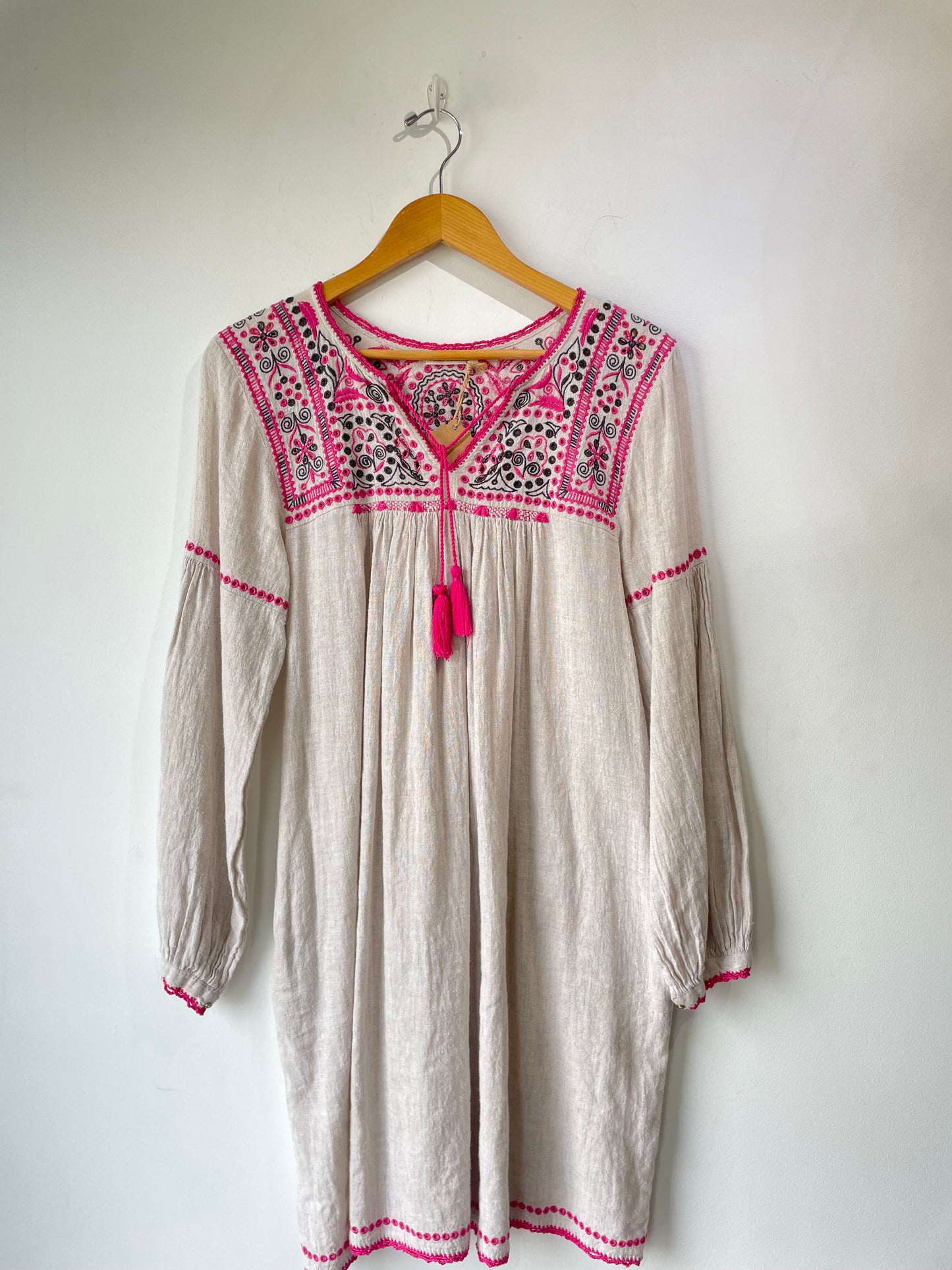 Ulla Johnson Raw Silk Embroidered Dress - The Curatorial Dept.
