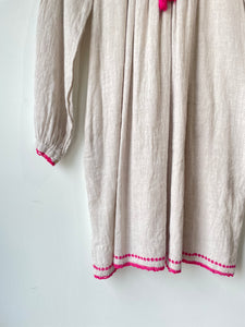 Ulla Johnson Raw Silk Embroidered Dress