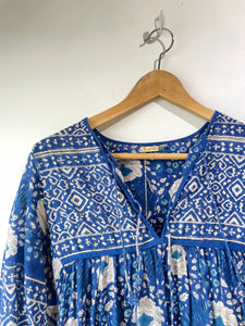 Matta Blue Block Print Dress