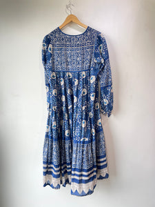 Matta Blue Block Print Dress