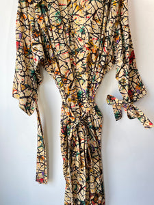 Vintage Fong Leng Splatter Paint Dress