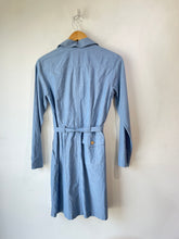 A.P.C. Blue Cotton Mini Dress with Belt
