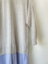 Steven Alan Grey Linen Sweater with Attached Skirt