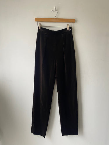 Vintage Givenchy Dark Brown Velvet Pants
