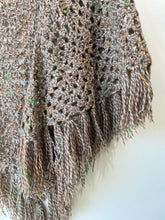Vintage Brown Knit Shawl