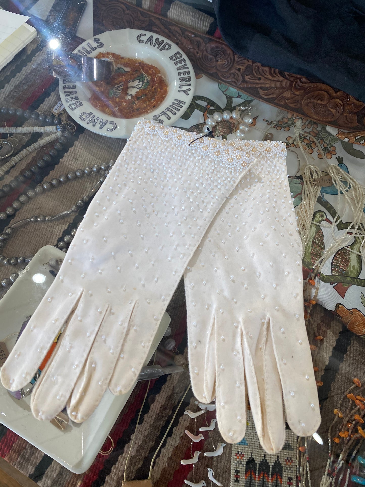 vintage gardening gloves Beaded Garden Party Gloves – The Curatorial Dept