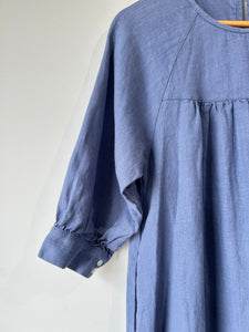 Beaton Cornflower Blue Linen Dress