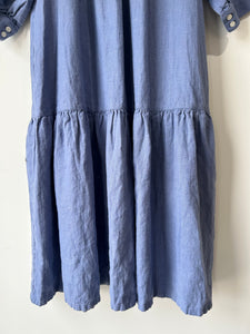 Beaton Cornflower Blue Linen Dress