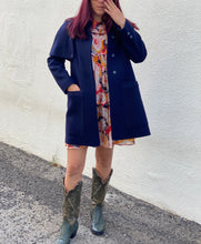 Vintage Sake Fifth Avenue Navy Great Coat - The Curatorial Dept.