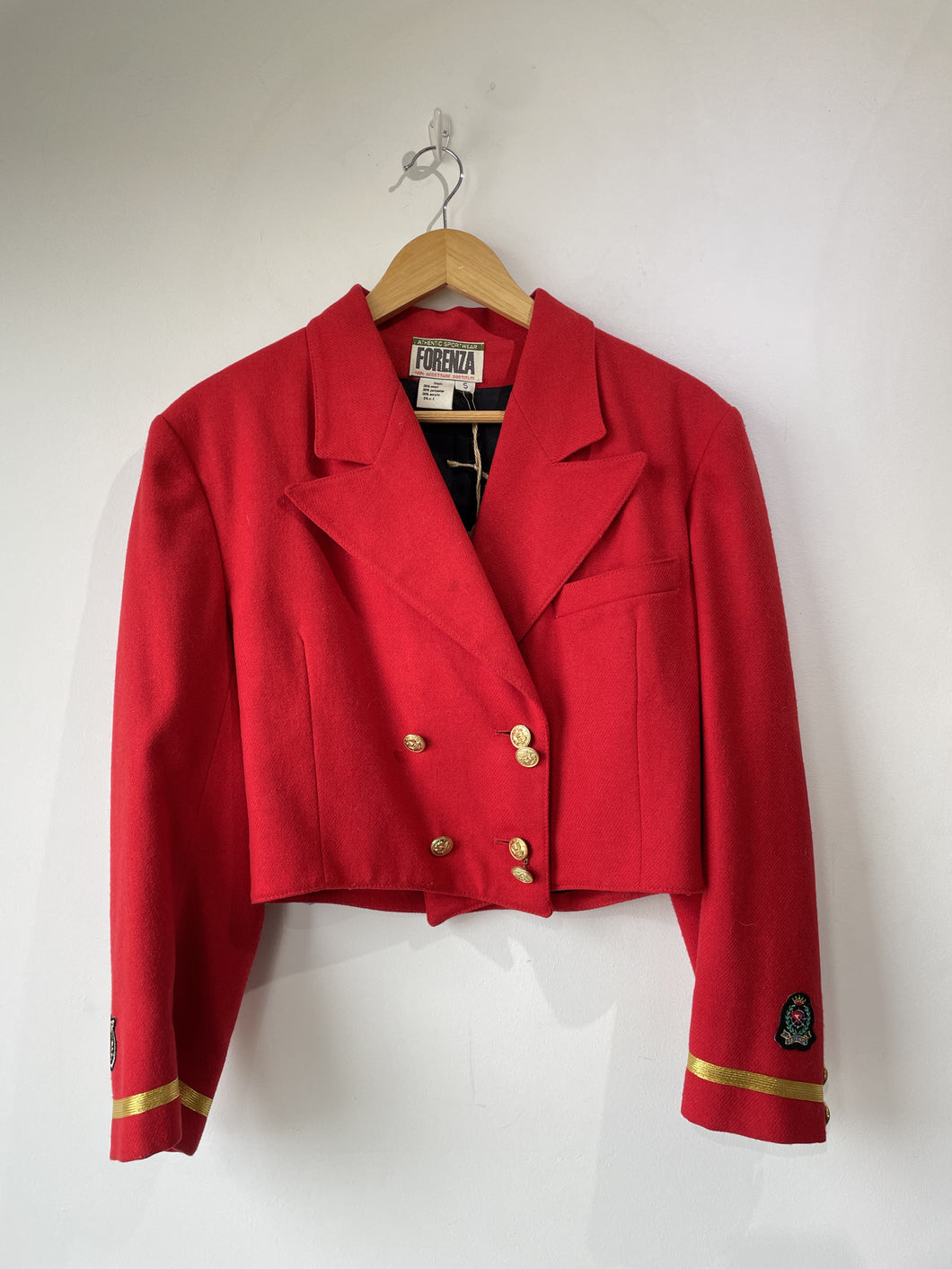 Vintage Forenza Red Cropped Suit Jacket