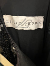 Vintage Lillie Rubin Black Sequin Mermaid Gown With Stunning Swirls