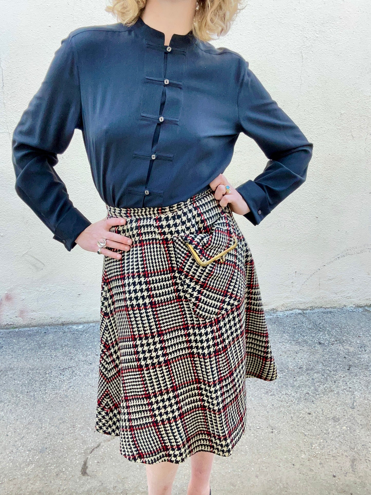 Vintage Bonnie Cashin Plaid Pocket Skirt - The Curatorial Dept.
