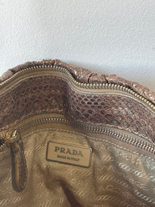 Vintage Prada Gold Snakeskin Bag