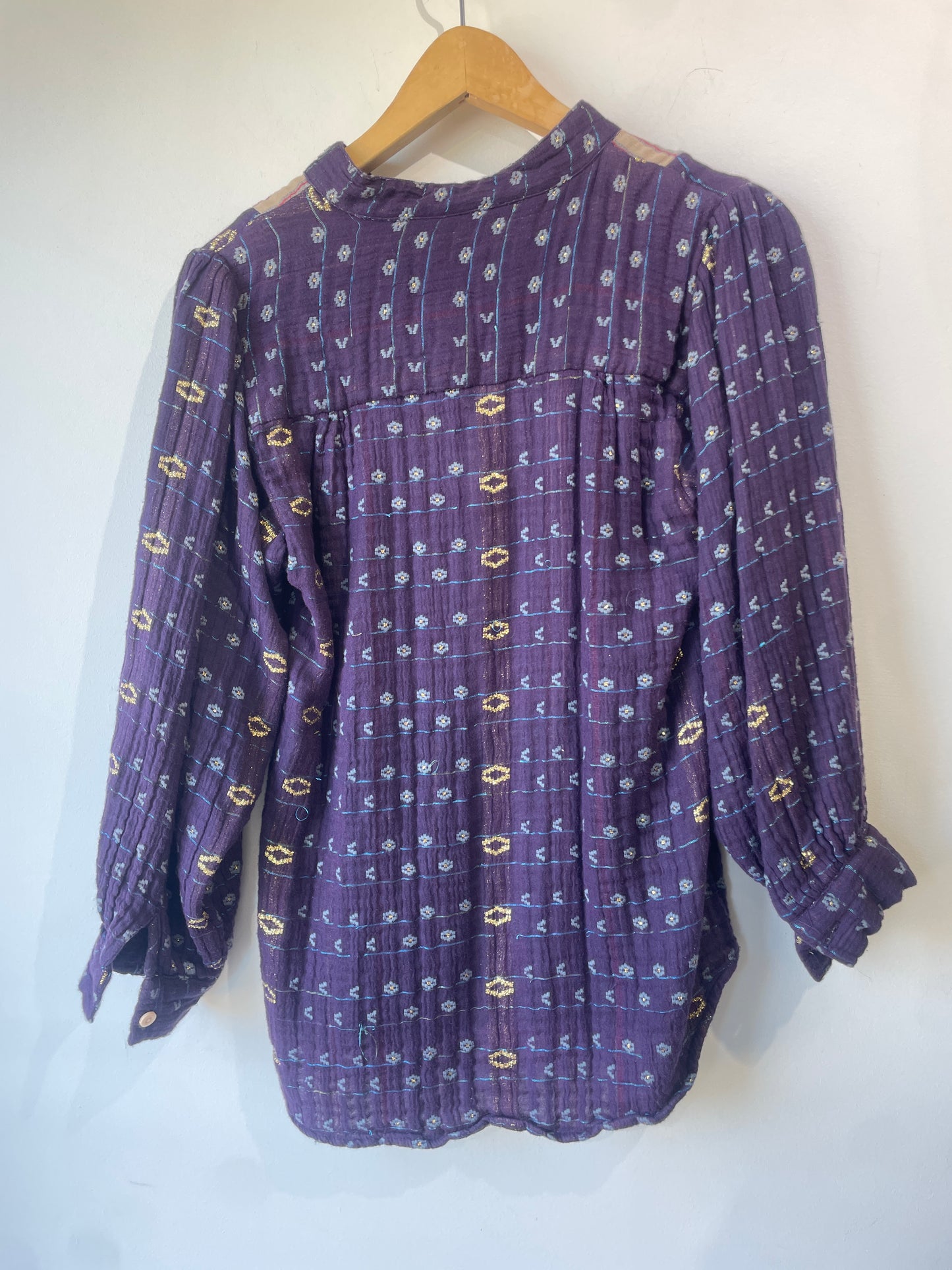 Ace & Jig Purple Printed Blouse - The Curatorial Dept.