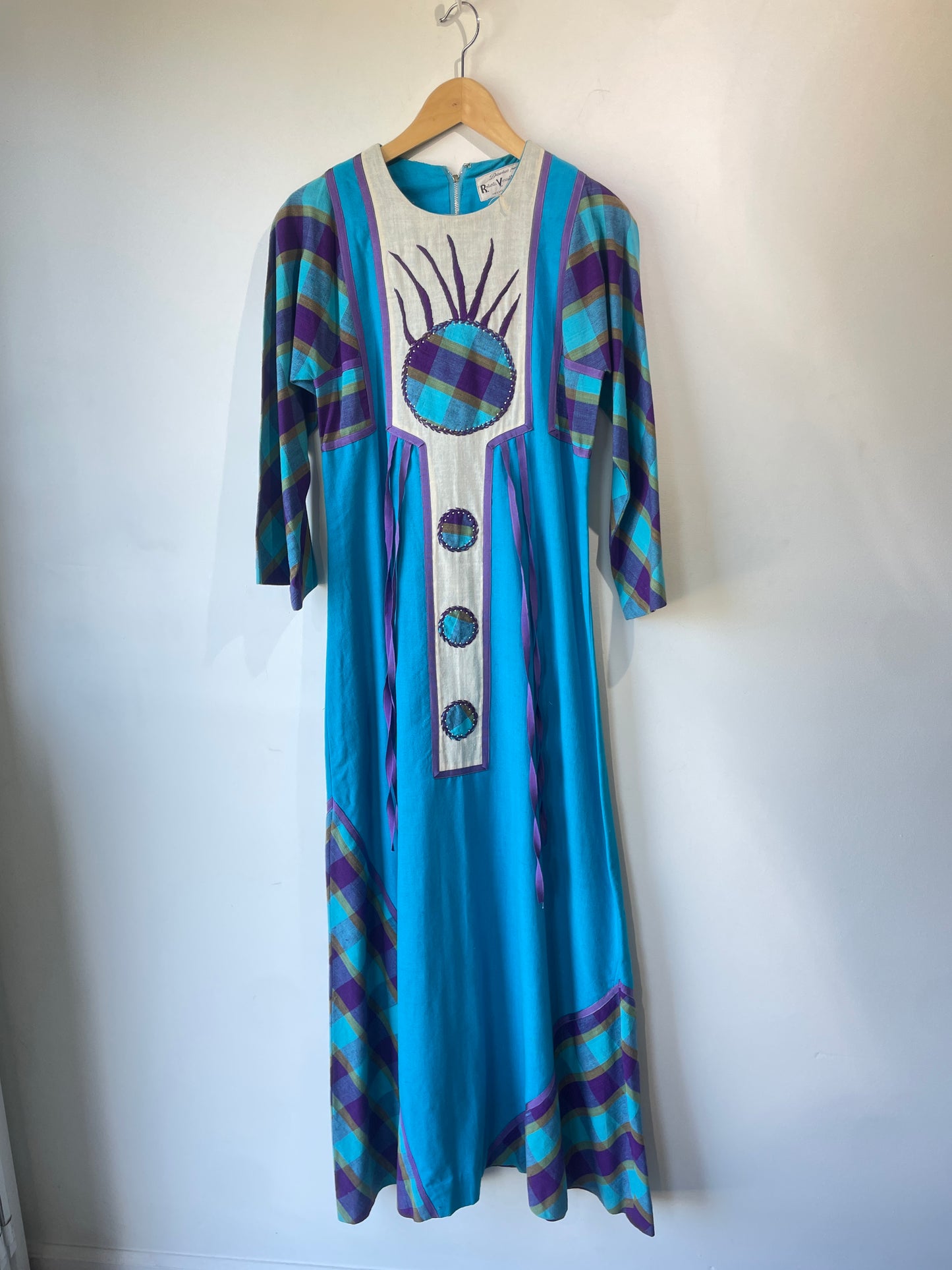 Vintage Roberta Vercellino y Luis Mexican Maxi Dress - The Curatorial Dept.