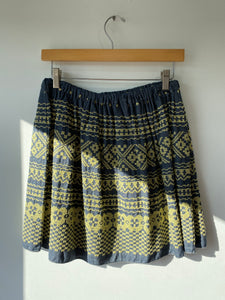 Vintage Embroidered Indigo Skirt - The Curatorial Dept.
