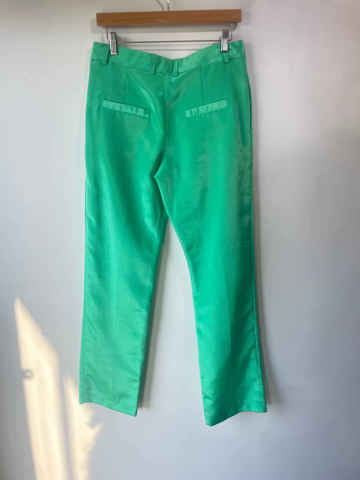 Mia Vesper Shiny Green Trousers - The Curatorial Dept.