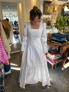 Very Early Vintage Laura Ashley Wedding Dress - The Curatorial Dept.