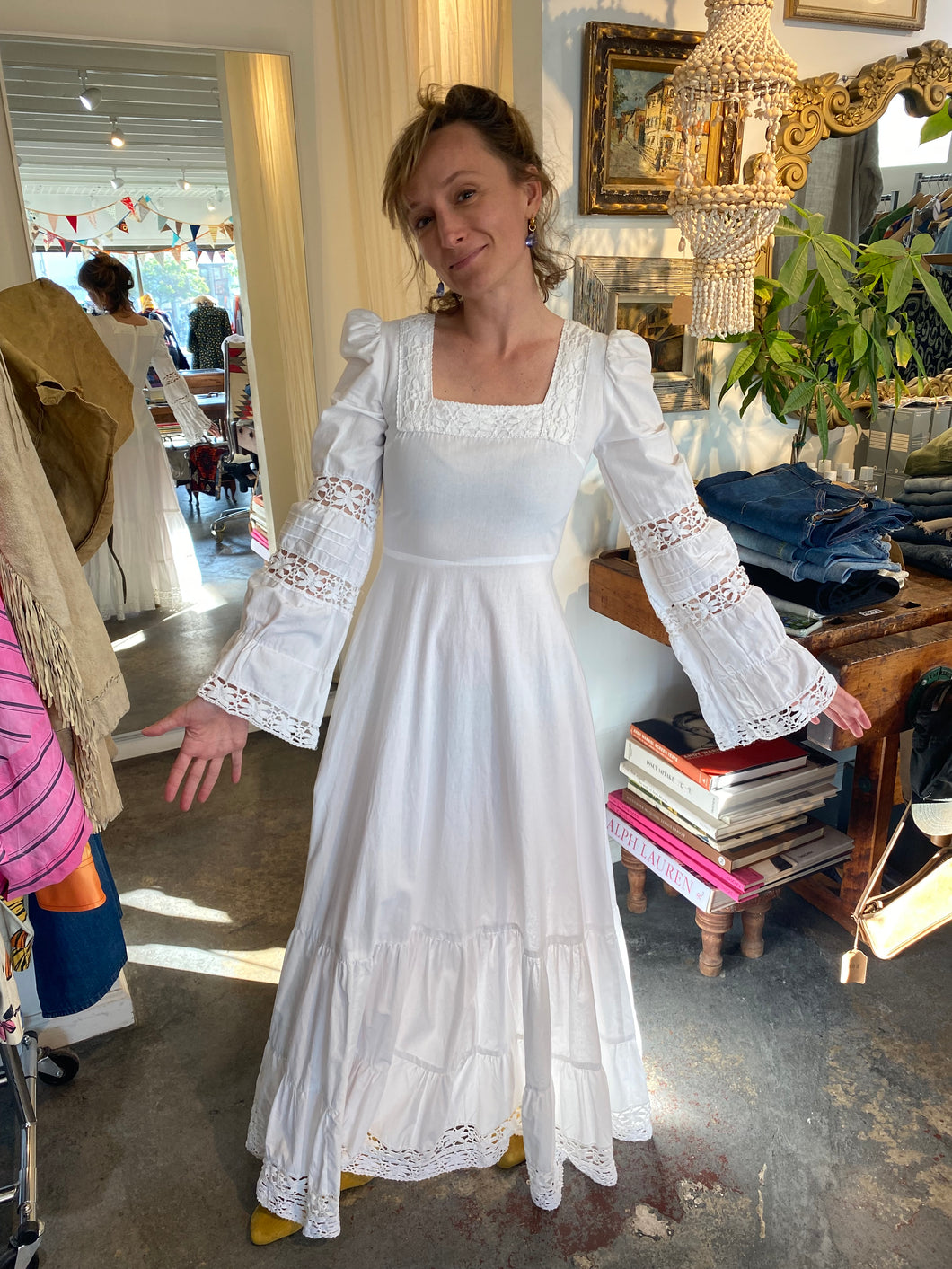 Very Early Vintage Laura Ashley Wedding Dress - The Curatorial Dept.