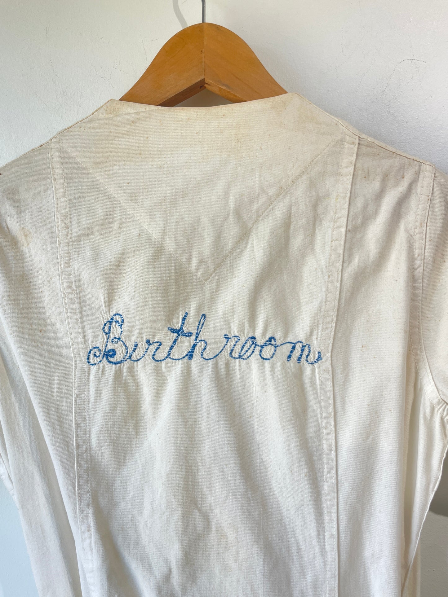 Vintage Embroidered Nurse Gown - The Curatorial Dept.