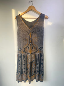 Vintage Glass Bead Sequin Flapper Dress